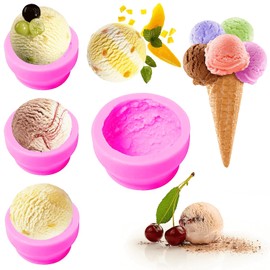 Moldes de silicona 3D para bolas de helado, moldes para galletas y pasteles, moldes para hacer velas, moldes de arcilla para jabón, moldes de yeso para aromaterapia para pastel de boda, decoración de