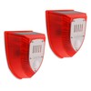 2 Pack Solar Security Alarm Lights, 129dB Gunshot Sounds &