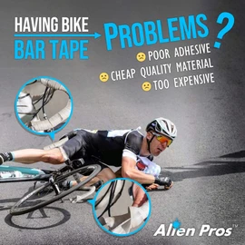 Alien Pros Bike Handlebar Tape EVA (Set of 4) Yellow - Enhance Your Bike Grip with These Bicycle Handle bar Tape - Wrap Your Bike for an Awesome Comfortable Ride (Set of 4, Yellow)
