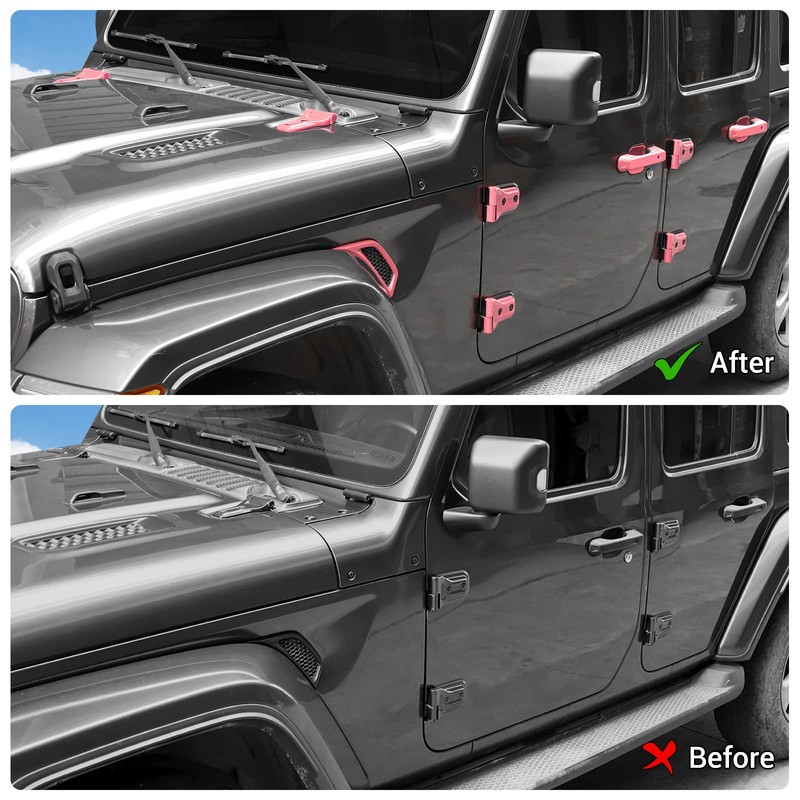 JeCar Exterior Trim Kits Door & Hood Hinge Covers Door