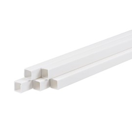MECCANIXITY Plastic Model Tube ABS Square Tube 5/16"x5/16"x10" White Easy Processing for Architectural Model Making DIY 5 Pack