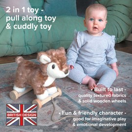Little Bird Told Me - Pull Along Toy with Removable Wheels, for Toddlers and 1 Year Olds (Willow Deer)