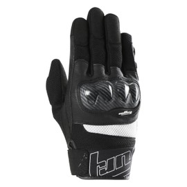 Furygan Galax EVO - Men's Motorcycle Gloves - Summer Lightweight Breathable - Palm Protection Leather - Ventilated - Touchscreen - Sensor Screen, Black and White
