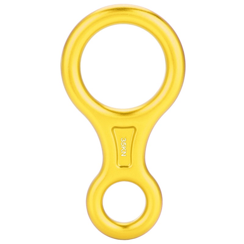 35KN Figure 8 Word Rope Descender Rappel Ring Rock Climbing