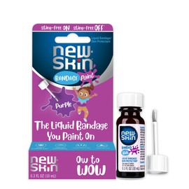 New-Skin Kids Liquid Bandage Paint, Sting Free Waterproof Bandage for Scrapes and Minor Cuts, 0.3 Ounce (Packaging May Vary)