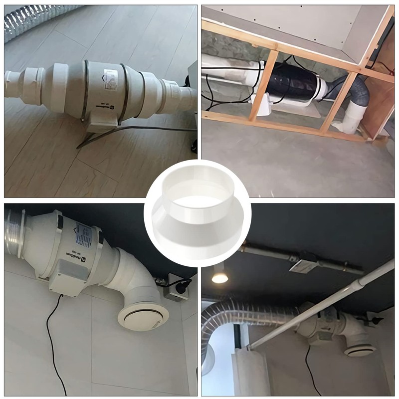 Reducer Reducer Connector for Ventilation Round Pipe Ventilation Systems ABS