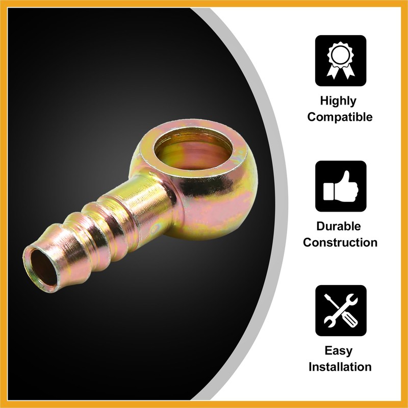 Partuto 3/8" 10mm ID Hose Barb 14mm Banjo Fitting Fuel