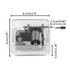 TOSAMZOO Mini Music Box Transparent Acrylic Hand - Cranked Music