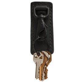 JAY-PEE Genuine Leather Key Ring Holder with Steel Belt Clip – Comfort-Backed Highride Keyring Fits 2.25″ Duty Belts