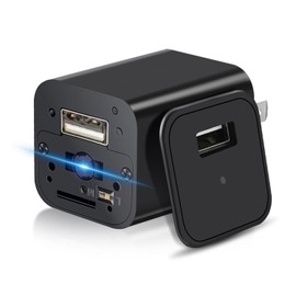 AC Adapter Type, Small Camera, 1080P, Outlet, Security Camera, 64GB Card Included, Long Time Recording, Motion Detection, Japanese Instruction Manual Included