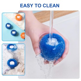 Pack of 10 Pet Hair Remover Washing Machine Lint Balls Washing Machine Reusable Dog Hair Remover Laundry Ball Hair Catcher Hair Remover for Removes Pet Hair Lint (Orange)