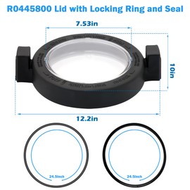 WPL R0445800 Pool Pump Lid with R0446200 Lock Ring and O-Ring Fit for Jandy Stealth, Waterfall Series Pump Compatible with Jandy ePump Variable Speed Pump and Spa Pumps-Model JEP, SWF,SHPF, SHPM