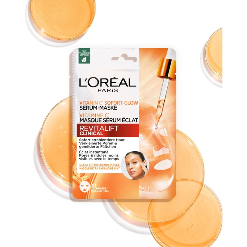 L'Oréal Paris Vitamin C Instant Glow Serum Mask for Radiant