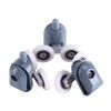 Acouto Twin Bottom Top Shower Door Rollers Pulleys Wheels Runners