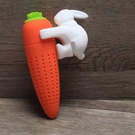 2 pieces loose tea steeper, silicone Tea Infuser, cute tea infuser, reusable tea infuser,tea diffusers for loose tea (Bulldog + Rabbit)