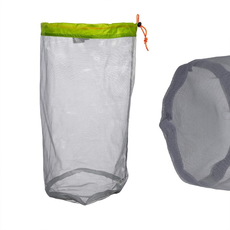 VGEBY Mesh Drawstring Storage Bag, Stuff Sack, Lightweight Nylon Mesh