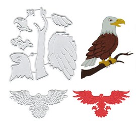 Metal 2 PCS Eagles Falcon Hawk Die Cuts Cutting Dies Embossing Stencils Template Mould for Card Making Decoration and DIY Scrapbooking Album