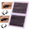 Fluffy Lash Clusters D Curl 40D+50D Volume Individual Eyelashes Thick