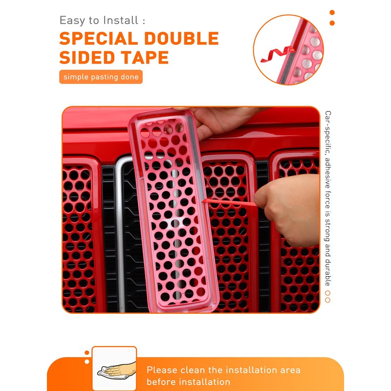 Savadicar - Insertos de parrilla delantera para Jeep Wrangler JL