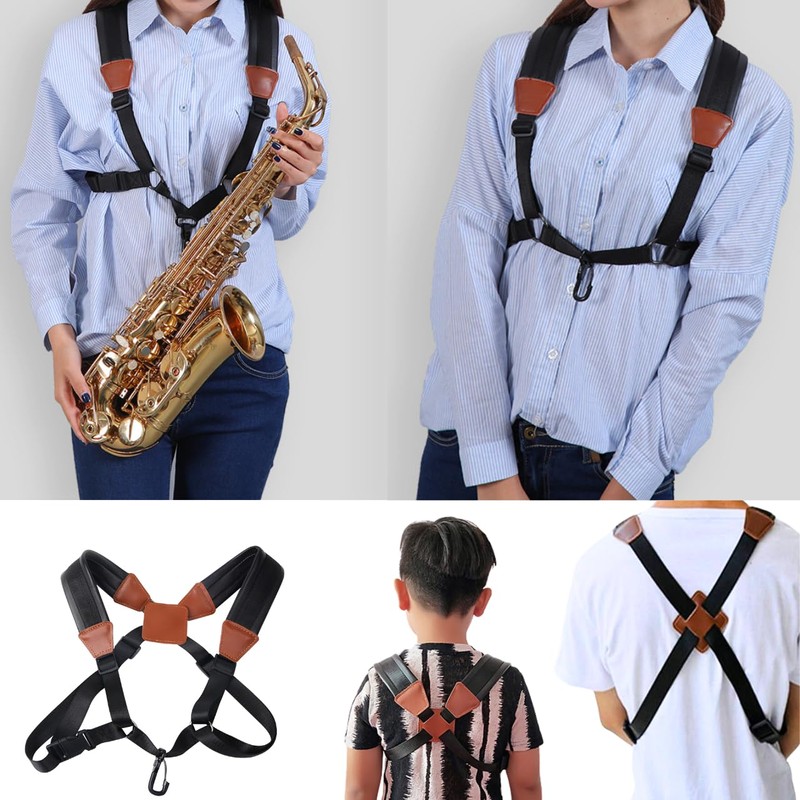 Saxophone Strap Harness, Shoulder Strap, S Size, Alto Saxophone, Baritone