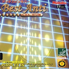 NITTAKU Rubber Best Anti Colour 1.3 mm, Black, Size 1.3 mm, Black