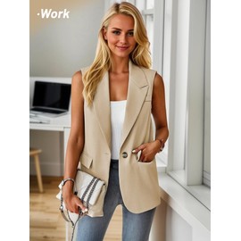 Summer Blazers Vest for Women 2025 Lightweight Tops Summer Outfits Summer Fashion Lightweight Light Clothes Trendy Cute Petite Fitted Vacation Beach Vacation Clothes for Women Clothing