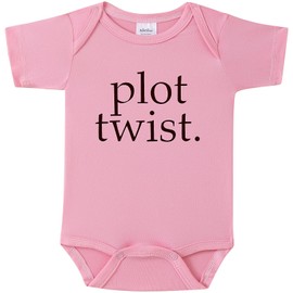 BIBIBLISSBABY Plot Twist Baby Announcement Onesie,Pregnancy Announcement for Grandparents Gift,Baby Coming Soon Reveal Ideas for Grandma,Grandpa,Aunt,Husband,Family(0-3 months,Sweet Pink)