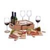 Mobilevision Bamboo Wine & Cheese Serving Tray Plus Drawer for