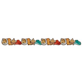 Eureka 846366 Wild Wild Western Icons Extra Wide Decorative Classroom and Bulletin Board Trim for Teachers, 3.25" Wide with 37 Feet Total, Multicolor, 12 Strips
