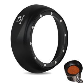 MEION 51mm Espresso Dosing Funnel, Magnetic Coffee Funnel Compatible with 51mm Portafilters, Coffee Bar Accessories (Black, 51-V2)