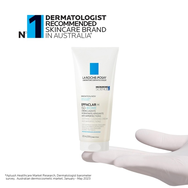 La Roche-Posay Effaclar H Iso-Biome Cleansing Cream for Facial Softens