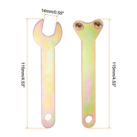 sourcing map Rotary Tool Wrench Metal Lock Nut Wrench Kit Ended Wrench Spanner Grinder Angle Spanner Wrench