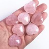 Manekieko 3 Pcs Natural Rose Quartz Pocket Palm Thumb Healing