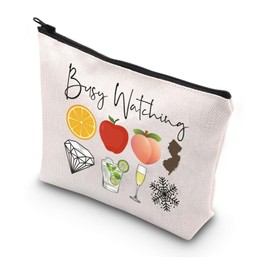 WSNANG RHONY TV Show Inspired Gift Busy Watching RHONY Makeup Bag Dorinda Medley Fans Gift Housewives Merchandise (Busy Watching bag)