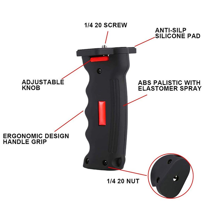 Camera Handle Stabiliser Camcorder Handle with 1/4 Inch Screw and