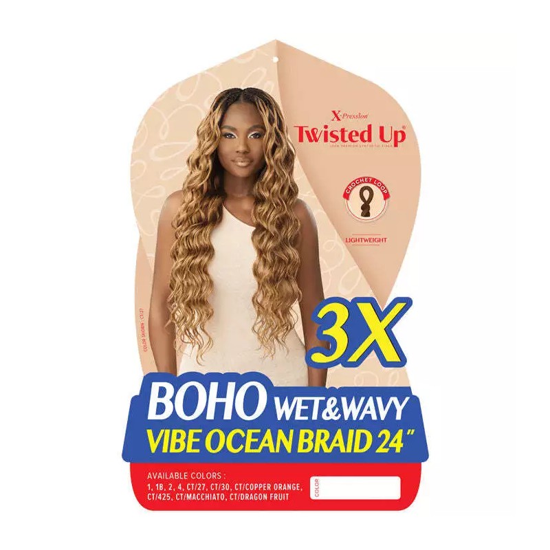 Outre X-Pression Twisted Up Crochet Braid - BOHO WET&WAVY VIBE