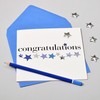 Claire Giles Hearts and Stars Congratulations Card - Blue