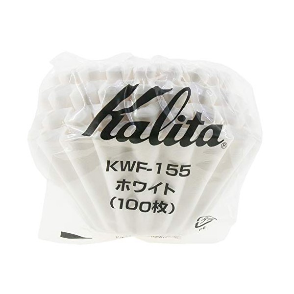 Kalita Wave Series KWF-155 #22213 Coffee Filters, White, For 1-2 People, 100 Sheets