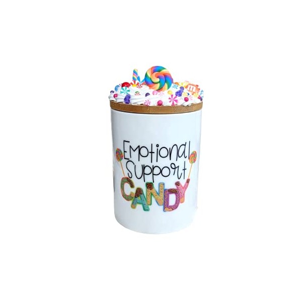 Emotional Support Candy Jar - Custom Candy Jar with Fake