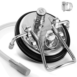 Hilangsan Carbonation Keg Lid 0.5 Micron Diffusion Stone Corny Keg Carbonation Lid Carbonator Keg Lid for Cornelius Keg Soda Beer Forced Carbonation