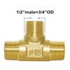 Joywayus 1/2 Inch NPT Brass Pipe Fitting Barstock Tee 3