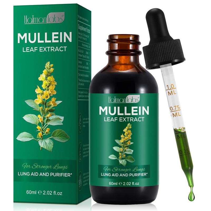 Hatmanlabs Mullein Drops for Lungs, Mullein Leaf Extract for Lung