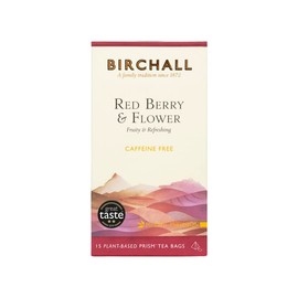 Birchall Tea Bags, Red Berry & Flower Tea Gift, Taste of Red Berry & Flower Tea - A Treat for Your Palate, 6 Boxes of 15 Plant-Based Prism Tea Bags