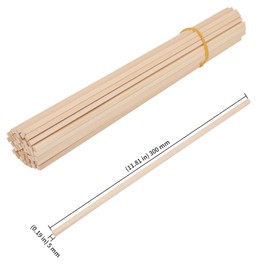 KEILEOHO 200 Pack 30cm x 5mm Square Wood Dowels Rods, 12 Inch Unfinished Wooden Strips, Square Wood Stick for Crafts Carving DIY Projects Decoration