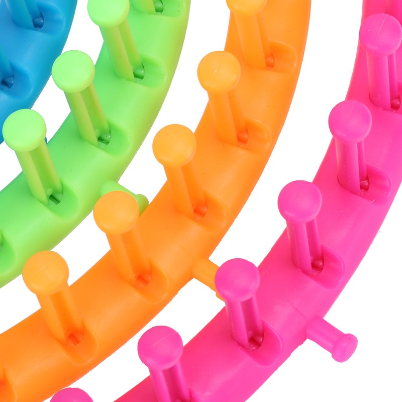 Circle Round Knitting Looms Set Craft Kit Tool with Hook