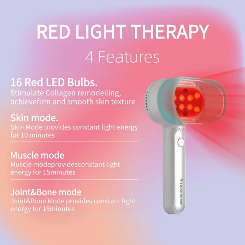FUREIN SMILE Portable Red Light Therapy Device, 16 LED, Handheld