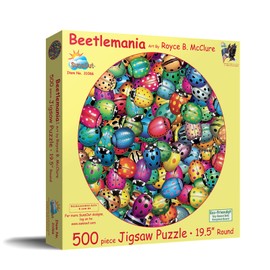 SUNSOUT INC - Beetles Round Mania - 500 pc Jigsaw Puzzle by Artist: Royce B. Mcclure - Finished Size 19.5" - MPN# 31066