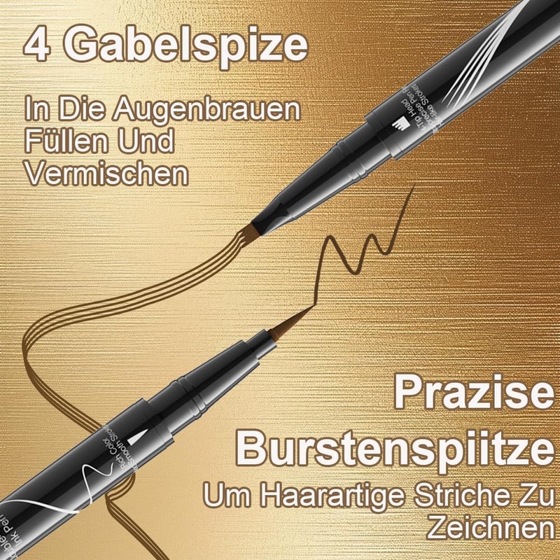 Eyebrow Pencil, Waterproof, 2-in-1 Dual-Ended Microblading Eyebrow Pencil, 3D Eyebrow