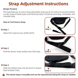 Pander Foldable Crossbody Bag with RFID-Blocking Bag Body Lightweight Travel Waist Pack Adjustable Strap Up to 56.25 Inches, Indigo Blue