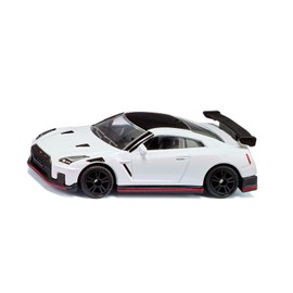 Siku 1579 Nissan GT-R Nismo Toy Car Metal Plastic Black/White with Rubber Tyres and Rear Wing